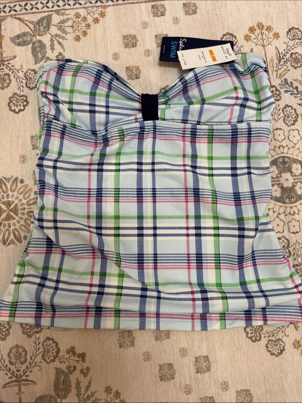 Splendid Plaid Swim Tank Tube Top ONLY
